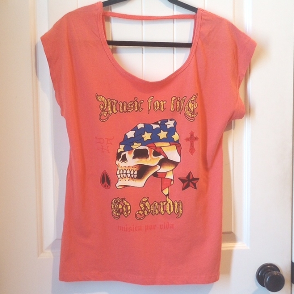 ED Hardy Music for Life Low V Back Top